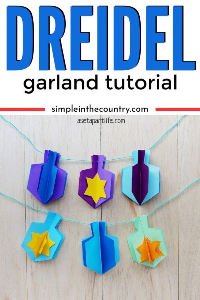 Dreidel Garland Craft for Hanukkah